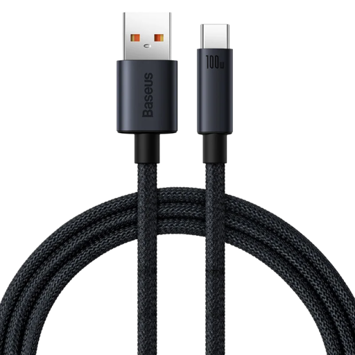 Snabbladdningskabel USB A till USB C 1 m 100W laddnings- och synkkabel 480 Mbps högkompatibilitet dataöverföring laddning