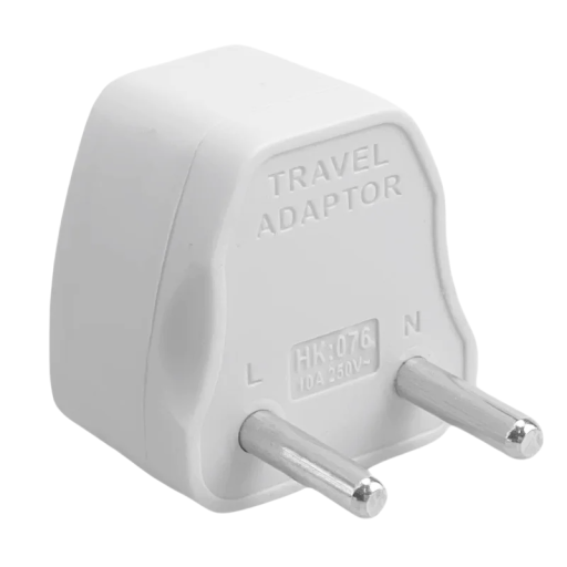 Universell EU-reseadapter 4,0 mm typ C-kontakt 100–240 V flamsäker europeisk uttagsadapter kompakt design