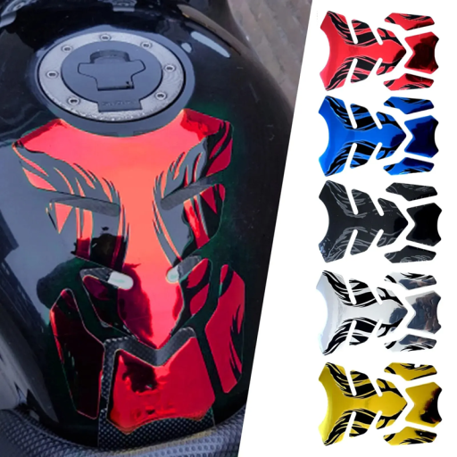 Motorcykeltankdekal 220 x 150 mm Skyddsfilm mot repor 3D-kolfiberlook Sportig design Motorcykeltillbehör