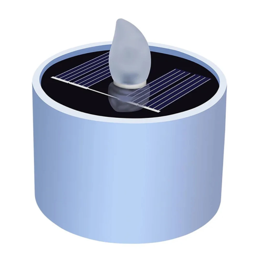 Solcellsdriven LED-värmelampa 5,2 x 5,9 cm vattentät IP44 utomhuslampa ABS-plast dekorativ lampa med 300mAh solcellsdrivet batteri