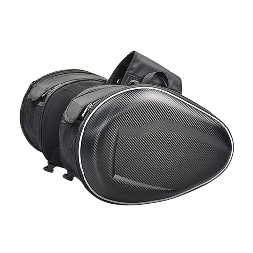 Set med 2 sidoväskor för motorcykel, 44,9×21,8×31,7 cm, PU-sadelväskor, förvaringsboxar för hjälmar, gaffelväskor