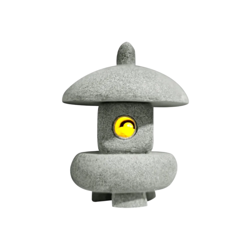 Utomhusstaty med LED-ljus 6,4 x 8 cm Trädgårdsdekoration Sandstensmaterial Varmt vitt ljus Hållbar LED-figur för utomhusbruk