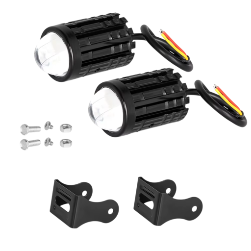 2 st LED-motorcykelstrålkastare 12V IP67 3000lm Vattentäta extraljus för skoter ATV terrängarbeten