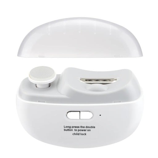 Elektrisk multifunktionsspikmaskin 8,5 x 6,8 x 3 cm USB-C 4W Ficklampa Barnspärr Trimning Polering Slipning Filning Rengöringsborste
