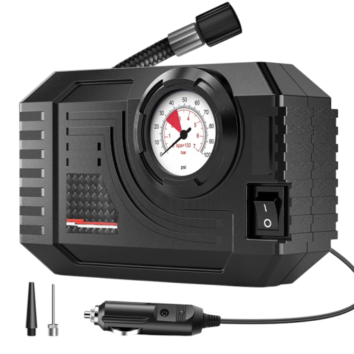 Mini elektrisk luftkompressor 20L/min bärbar bildäckspump för motorcyklar och cyklar däckpump 12V