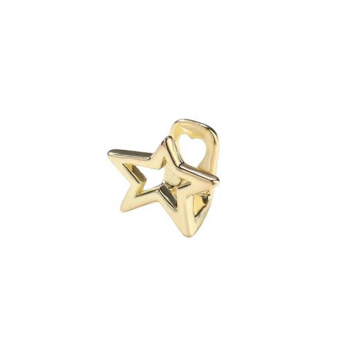 Halloween-grillar med stjärnpentagram Ihåliga guld-silver-tandkåpor Hiphop-tandsmycken För kvinnor och män Snygg leendedekoration