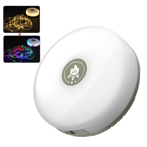 Atmosfärisk LED-campinglampa med 10 m kedja Varmvit och färgad belysning Dekorativ ljusslinga för fester och camping
