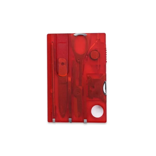 Cartão de Ferramentas Multifuncional 8,3 x 5,5 cm Cartão de Sobrevivência para Carteira ABS e Aço Inoxidável Equipamento Outdoor Camping