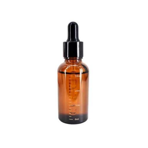 Droppflaska 30 ml bärnstensfärgad glaspipett påfyllningsbar behållare för eterisk olja, aromaterapi, resebruk
