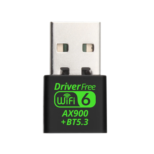 USB WiFi 6 Bluetooth 5.3 Adapter 2in1 2.4G/5G Trådlös Mottagare 600Mbps Dual Band Nätverkskort WPA3 Intern Antenn för PC Notebook