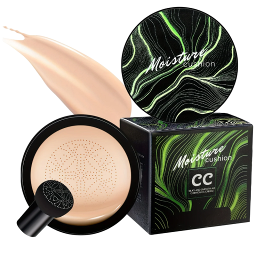 Vattenfast CC-kräm med återfuktande effekt och hudtonskorrigering 20 g Svampsvamp Applikator Täckande makeup för vardagsmakeup