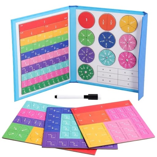 Trämagnetiskt tangrampussel 22x18cm Montessoripusselbok Bärbar pedagogisk leksak för barns intelligensutveckling