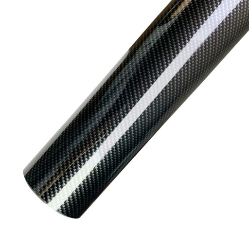 9D svart kolfiberfolie för bilar 20x150 cm självhäftande PVC-film med extra glansig kolfibereffekt för bilar och motorcyklar