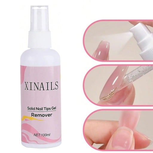 Nagelgel och limborttagare 100ml vätska för enkel mjukgöring av lim och borttagning av konstgjorda naglar och nageltippar