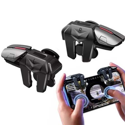 Set med 2 G21 mobiltelefonspelutlösare med 6 fingrar för PUBG och andra skjutspel, universella för Android och iOS