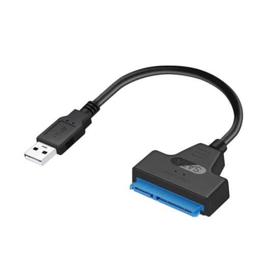 22-stifts SATA 3 till USB 2.0-adapterkonverterare för 2,5-tums SSD HDD-hårddisk extern lagring snabb anslutning plug and play