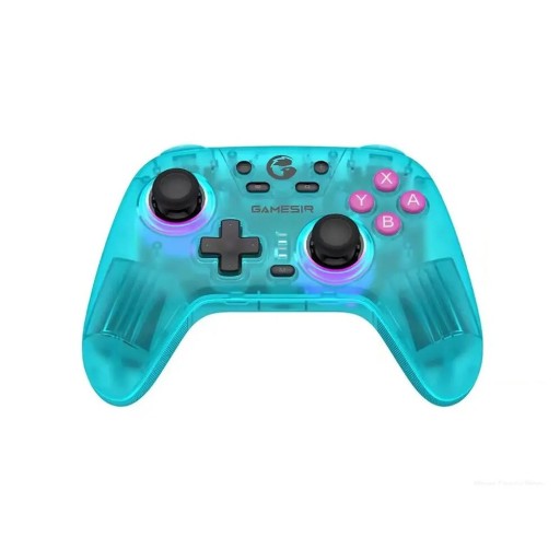 GameSir Nova trådlös handkontroll neonblå för Switch, PC, Android och iOS med RGB, Hall-effekt, vibration och turbofunktion