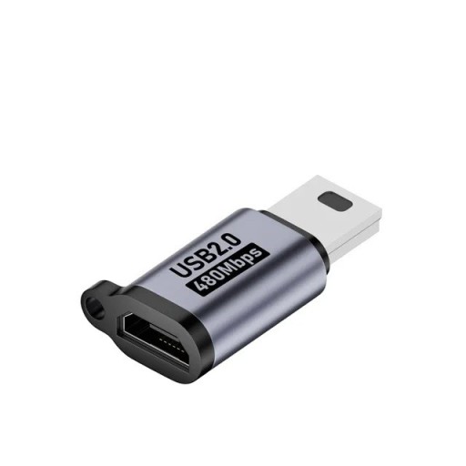 Micro-USB till mini-USB-adapter Konverterare för äldre enheter Dataöverföring upp till 480 Mbps Praktisk anslutning av två standarder