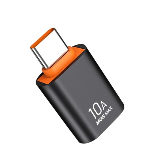 USB till USB C-adapter 10A metallkonverterare med stöd för laddning och ljudöverföring