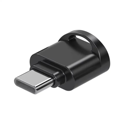 TF-kortläsare med USB C-kontakt, zinkkropp, USB 3.1 OTG för telefoner och bärbara datorer