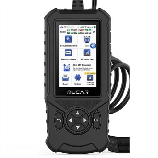 Diagnostisk skanner MUCAR CDE900 med OBD2-display, motor, ABS, airbags, växellådskontroll och uppdateringar via WiFi