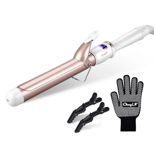Elektrisk hårlocktång 32 mm keramisk professionell locktång justerbar temperatur 80-230 °C hårstyling för kvinnor EU-kontakt