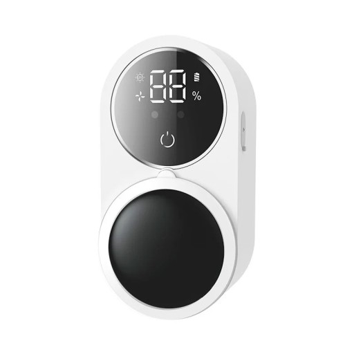 Bärbar UV-tandborststerilisator med laddning och display Kompakt fodral med induktionsförslutning Vit