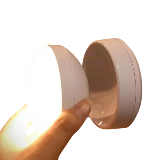 Vit LED-vägglampa med rörelsesensor 3000K 360° roterande magnetisk bas USB-laddning 1200mAh batteri sovrumslampa