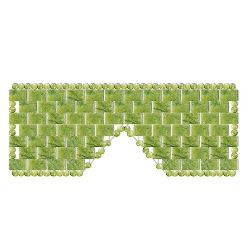 Naturlig jade kylande ögonmask 20,3x8,4 cm massagesten ögonmask avslappnings- och hudvårdsverktyg för sömn och minskning av svullnad