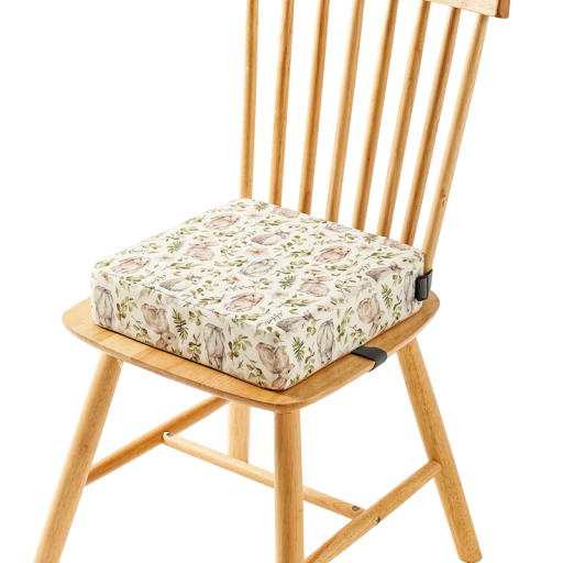 Justerbar barnstol 32x32x8 cm Sittdyna i polyesterfiber med kaninmönster Avtagbara säkerhetsdynor