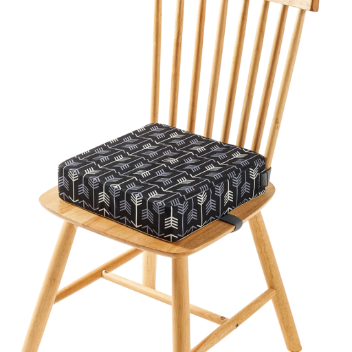 Justerbar bälteskudde för barn 32x32x8 cm sittdyna med säkerhetsdynor pilmönster polyesterbälteskudde