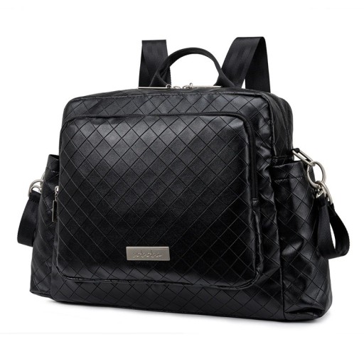Vattentät skötryggsäck 34 x 32 x 12 cm polyester PU-väska för mammor nyfödd resväska stor kapacitet