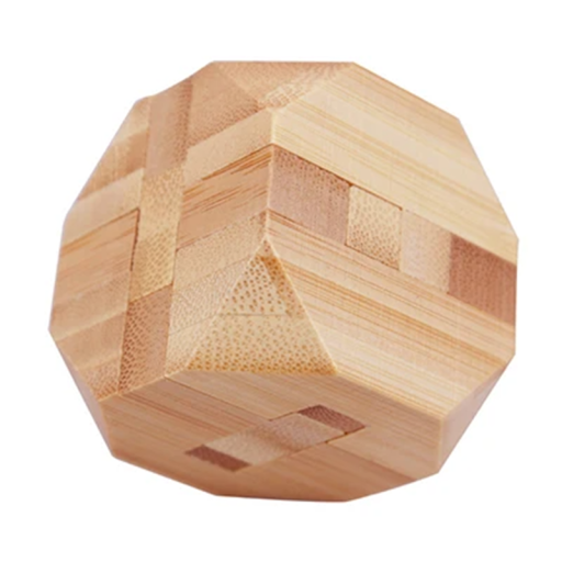 Träpussel 4,5 x 4,5 cm Logikpussel för barn och vuxna Minispel för hjärnträning Antistress träleksak Avslappning