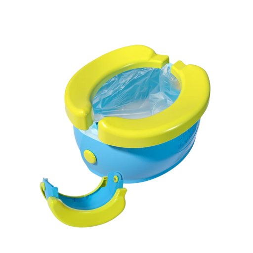 Hopfällbar resepott för barn 22 x 20 x 10 cm Bärkapacitet 50 kg Silikonpott med ABS Bärpåse 20 avfallspåsar