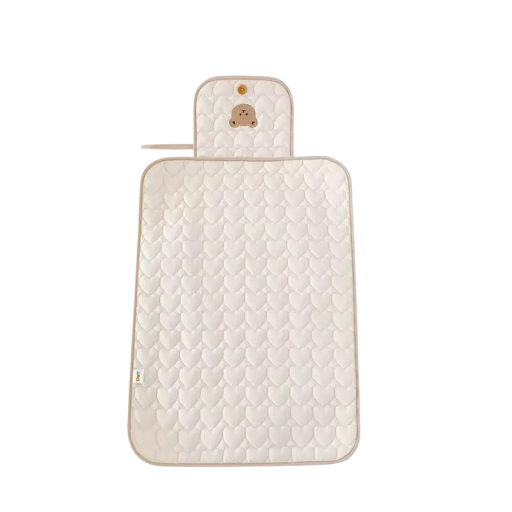 Hopfällbar skötbädd för bebisar 70 x 50 cm Skötbädd med björnmotiv Bärbar mjuk skötbädd
