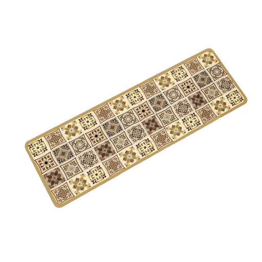 Halkfri matta 40x60 cm retromönster köksmatta badrumsmatta dörrmatta mjuk absorberande matta för hemmet
