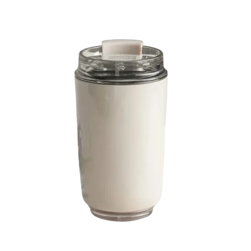 Termos 300-400ml mjölkvit rostfritt stålmugg rese termos vattenkokare bil termosmugg för kaffe och vatten