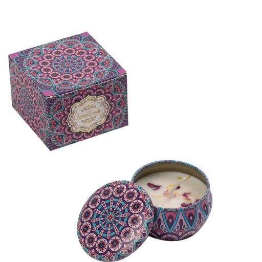 Doftljus i glas 6 × 4 cm blommig doftklocka sojavax vintagestil handgjord dekoration present bröllopsceremoni heminredning