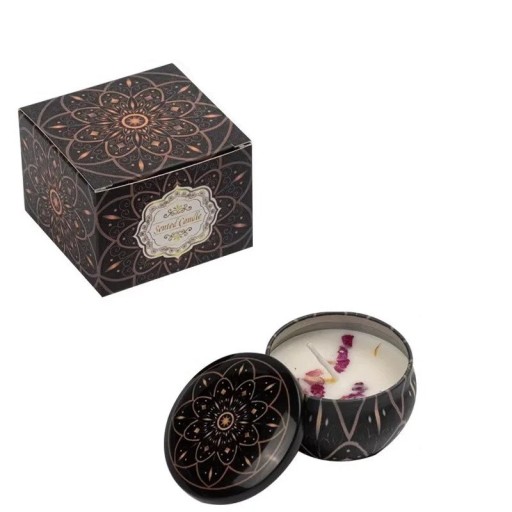 Doftljus i glas 6 × 4 cm Blommig doft Vit mysk Sojavax Vintagestil Handgjord Aromaterapi Dekoration Gåva Ceremoni
