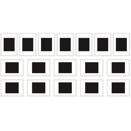 Set med 12 magnetiska minifotoramar 7,5x5,1 cm kylskåpsmagnetfotoramar tomma insatsramar heminredning