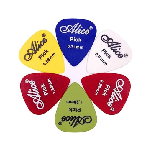 Set med 24 plastplektrum för basgitarr, ukulele, akustisk och elgitarr Flerfärgade plektrum Musiktillbehör
