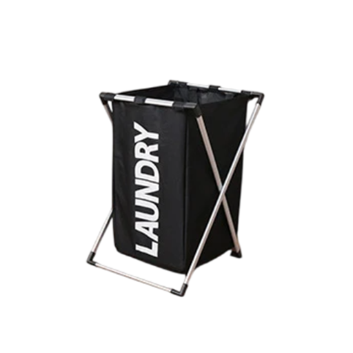 Hopfällbar tvättkorg 37 x 38 x 57 cm Svart vattentät korg med lock Förvaringskorg för kläder Tvättkorg för badrum och sovrum