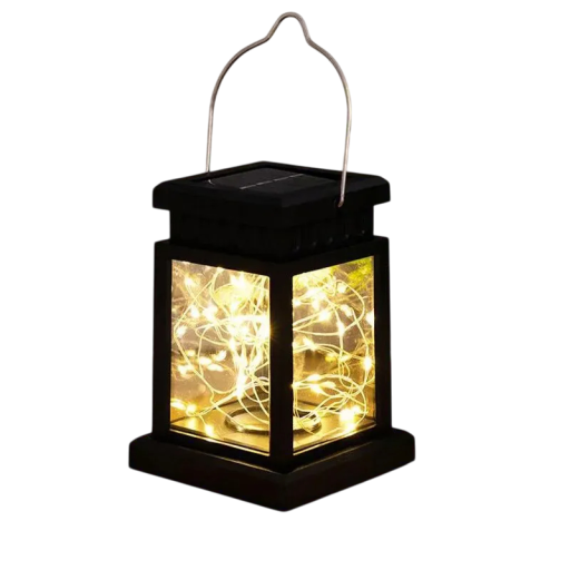 Solcellsdriven LED-lampa med klämma 12,5×9 cm 30 LED IP65 Hängande utomhuslykta Terrassbelysning för balkong ABS-plast Batteri 600 mAh Dekorativ
