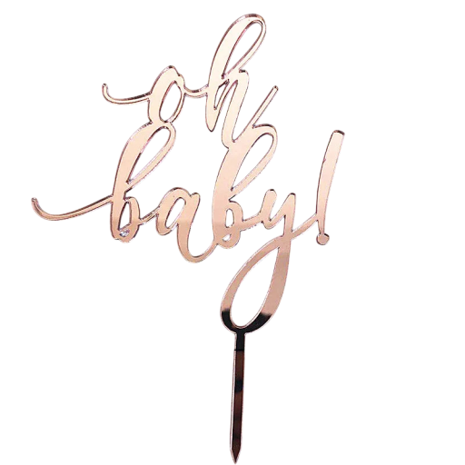 Tårtdekoration med inskription för baby 11 x 10,6 cm Tårtdekoration med stickning Tårtdekoration med text