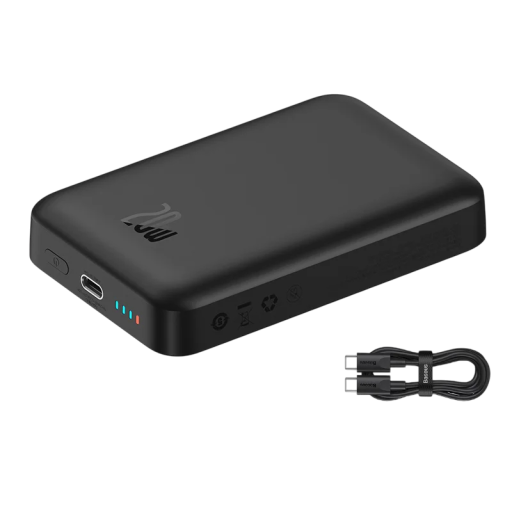 Baseus Magnetisk Powerbank 10000 mAh Mini Trådlös Snabbladdare 15W med Auto Wake för iPhone 16 15 14 13 Pro Max