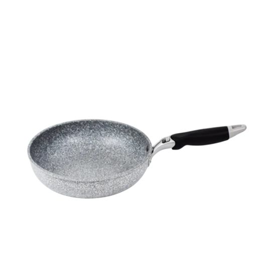 Rund non-stick stekpanna 26 cm med dubbel botten och ergonomiskt handtag för alla spisar