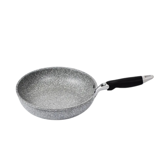Rund non-stick stekpanna 28 cm med dubbel botten och bakelithandtag för olika typer av spisar