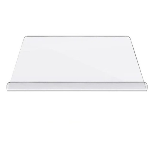 Transparent skärbräda med kant 45 x 35 cm Halkfri stor skärbräda för köket Plastskärbräda för kött och grönsaker