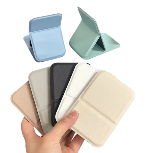 Hopfällbar sminkspegel 10,8 × 7 cm PU-läder kompakt sminkspegel bordsspegel liten bärbar resespegel färgglad spegel