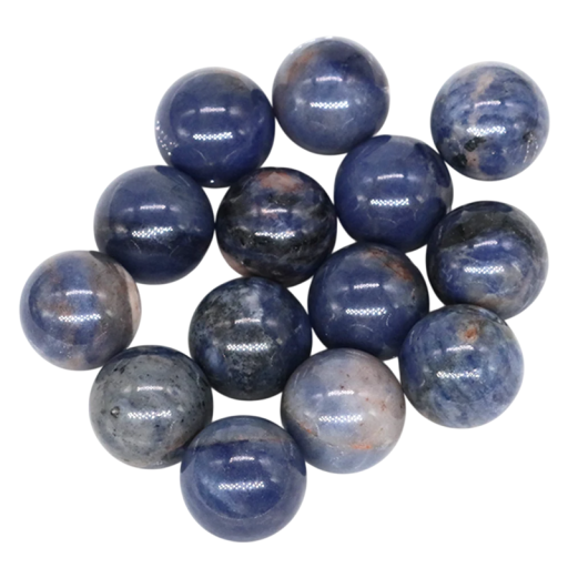 Naturliga blå sodalitkulor 16 mm 5 st Mineralstenar för skapande Smyckeskomponenter Dekoration Talisman Läkande stenar